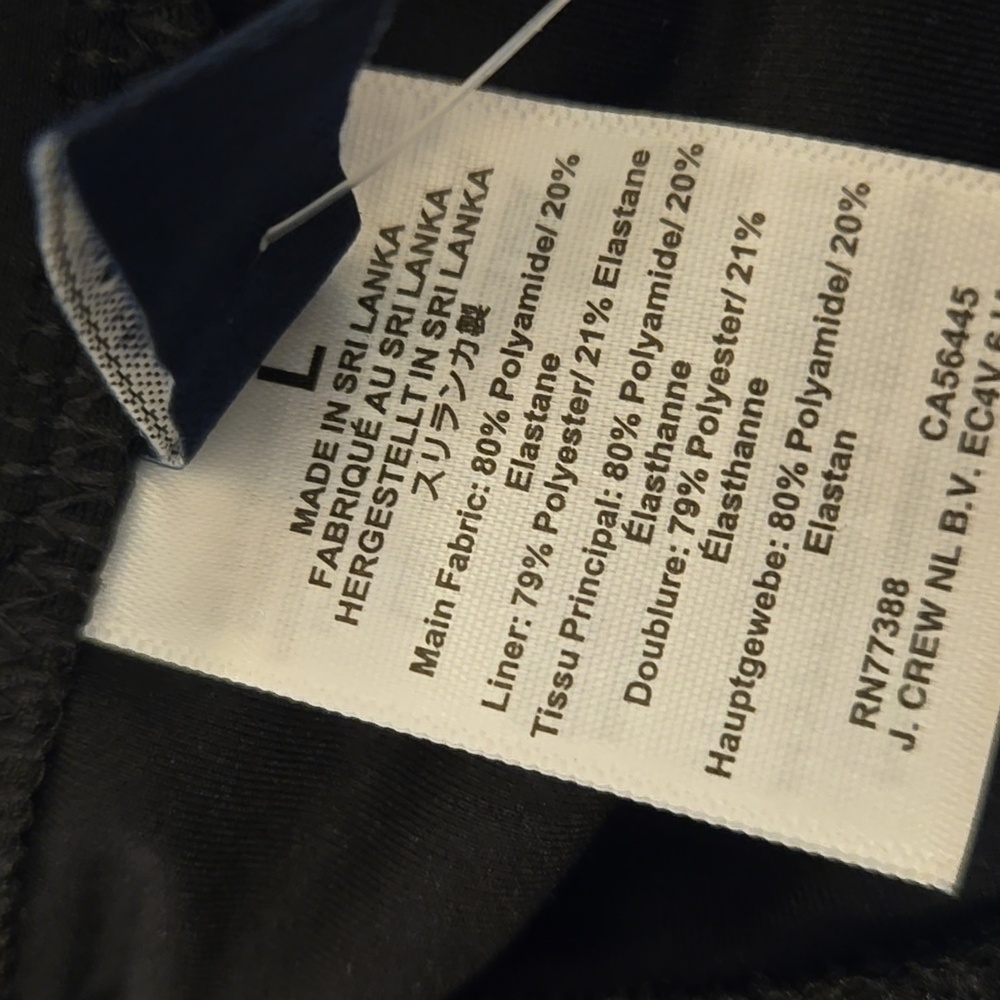 J. Crew V-Neck Ruched One-Piece Swimsuit Bathing Suit Small Medium Large Black - Picture 9 of 13